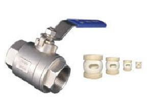 2-pcs Ceramic Ball valve(Threaded end)